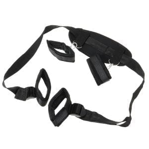 Handcuffs and Ankle Restraint Kit Leg Open Wrist Cuffs Bondage Strap Leather Sex Toys